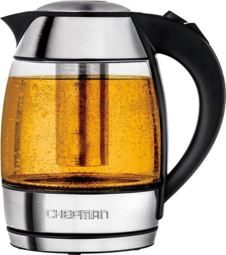 CHEFMAN - 1.8L Electric Kettle - Stainless steel