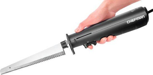 CHEFMAN - Electric Knife - Black/Stainless Steel