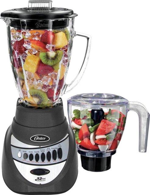 Oster - 12-Speed Precise 700 Blender with Chopper - Metallic Gray